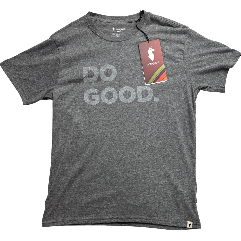 Cotopaxi Do Good T-Shirt MenvSmall Heather Grey Organic Cotton Recycled Poly NWT